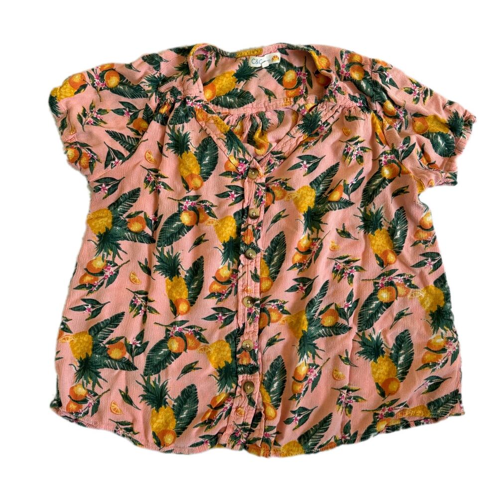 C&C California Medium Tropical Button-Up Shirt